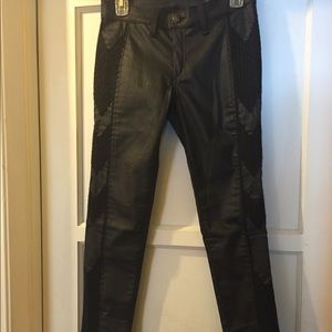 NWT   Rag & Bone black pants size 27, looks like leather!